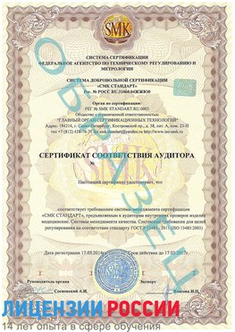 Образец сертификата соответствия аудитора Новоуральск Сертификат ISO 13485